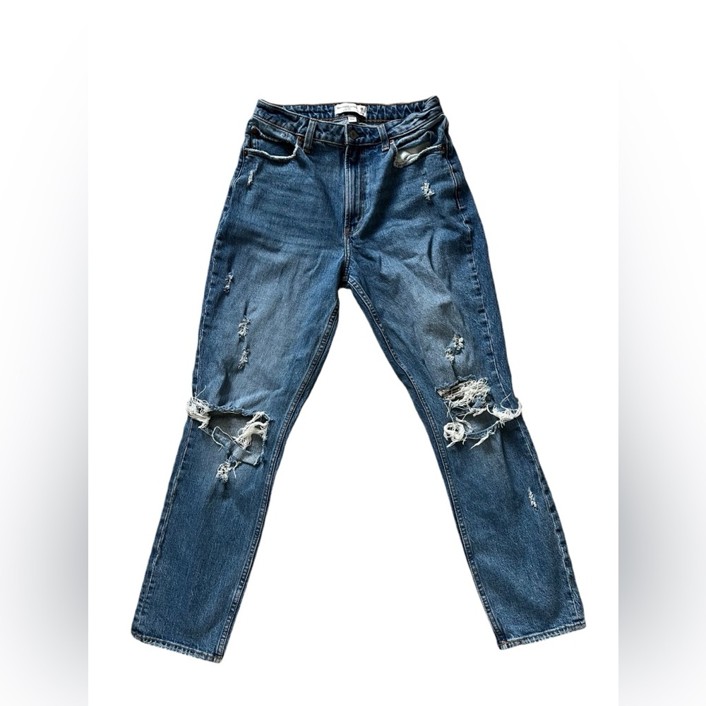 Abercrombie And Fitch Curve Love The Mom High Rise Women's 28/6 r Distressed✅